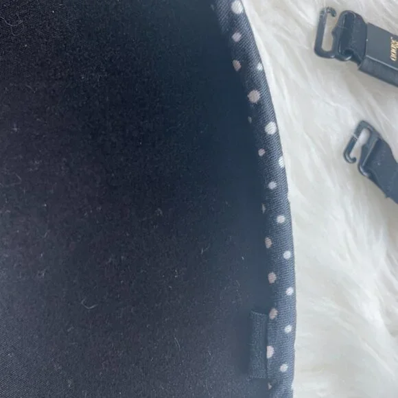 NWOT Victoria's Secret Strapless Black & White polkadot floral lace trim 38DDD - Picture 12 of 15